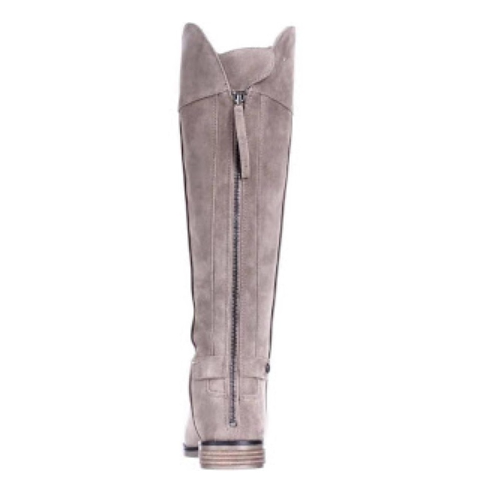 Distressed Equestrian Riding Genuine Suede Boots - Picture 5 of 8